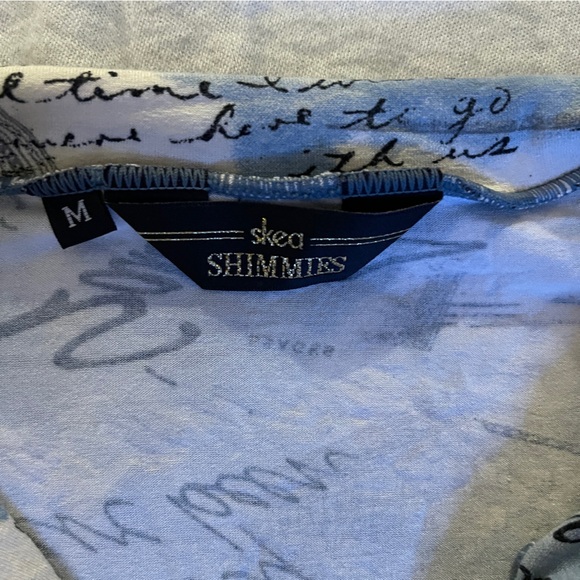 Skea Skim Medium Blue with Travel Theme Print Long sleeve,zip up front - Picture 2 of 3